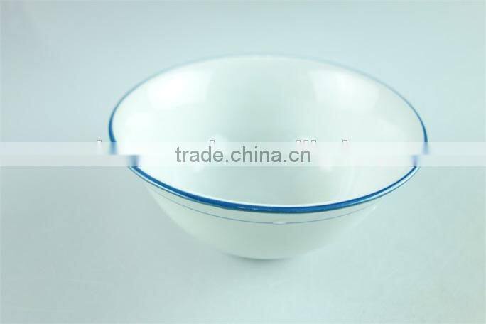 Ceramic dinnerware set with blue edge with cheap price in stock