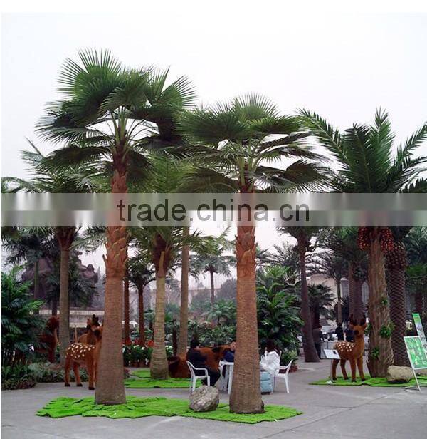 Chinese fake coconut tree decoration hotle manufacture longlife time artificial outdoor palm trees