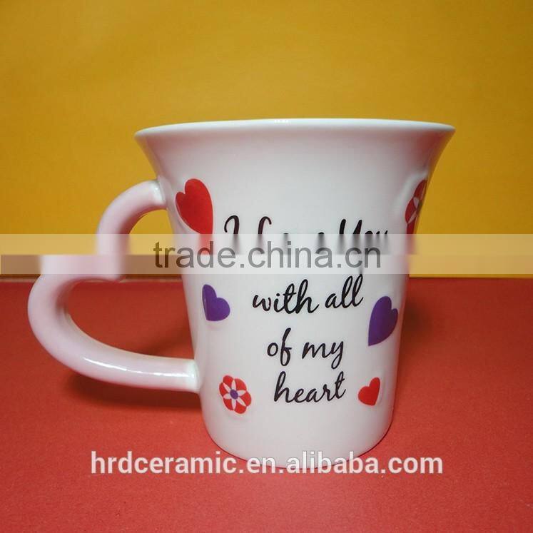 Hot sale hotel white porcelain espresso 320 ml ceramic coffee cup