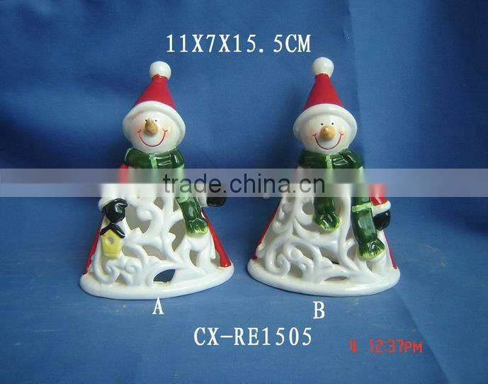terracotta christmas snowman ornaments outdoor
