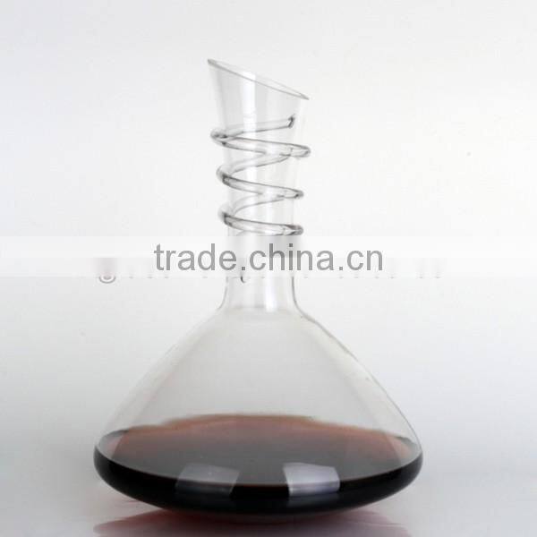 Stocked,Eco-Friendly Feature and Glass Drinkware Type Cheap Handmade Unique Clear Glass Wine Decanter