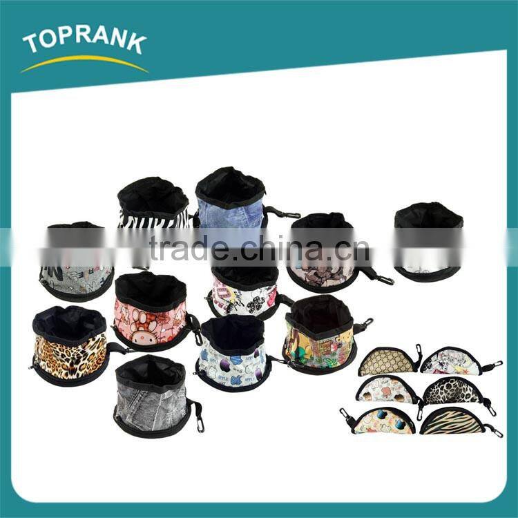 Cheap wholesale custom dog cat water bowls portable collapsible pet travel bowl