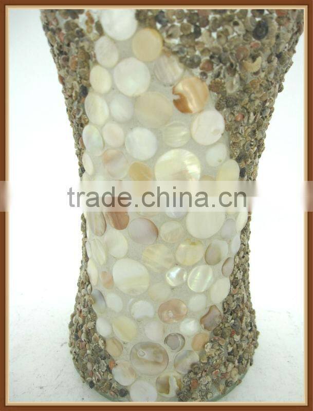 Chic Home Decor Item Natural Seashell Stone Large Heavy Modern Vases