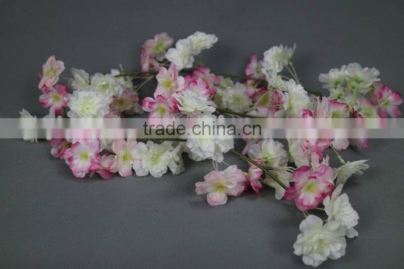 Artificial colourful cherry blossom garland for window display