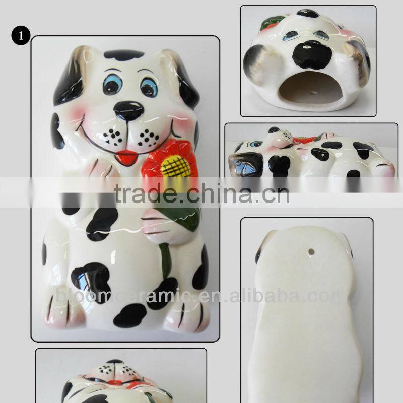 Ceramic air humidifier with metal "S" hook