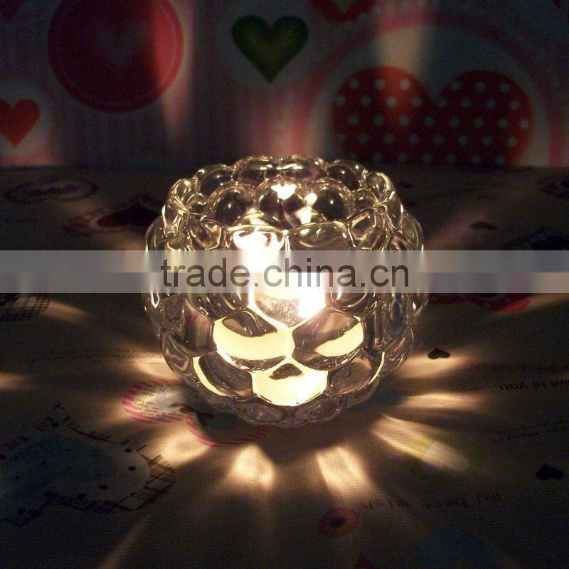 cheap grape shape crystal candle holder for home decoration