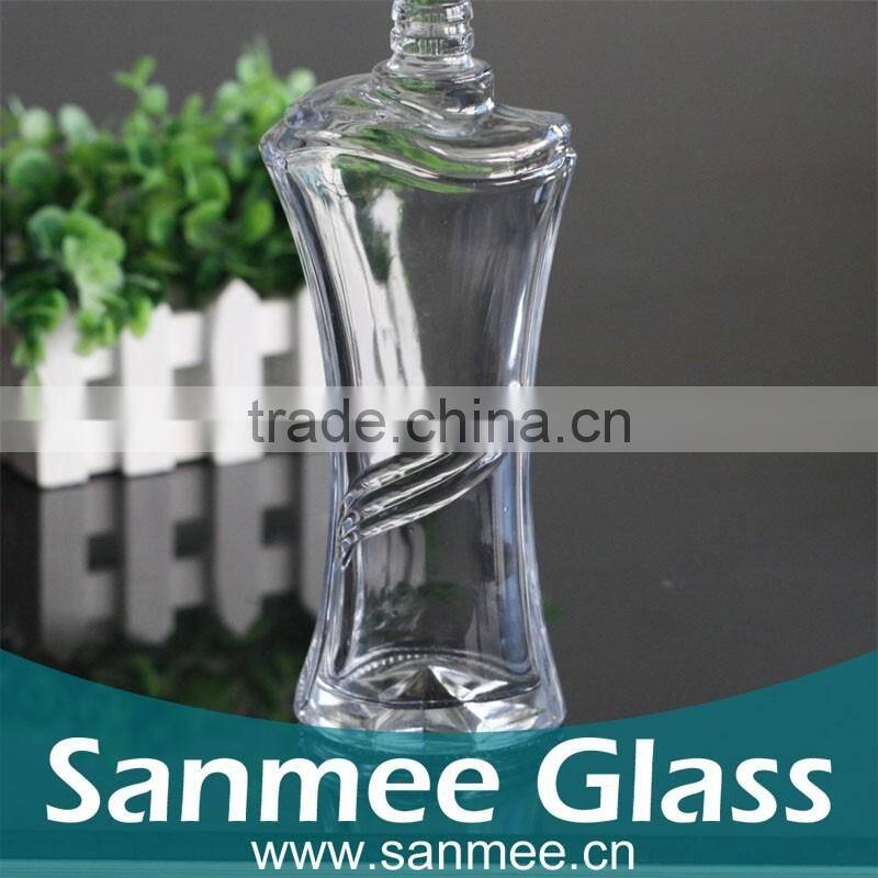 Custom Design Clear Empty Perfume Glass Bottles