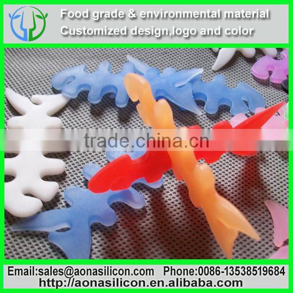 silicone fish bone earphone cable organizer