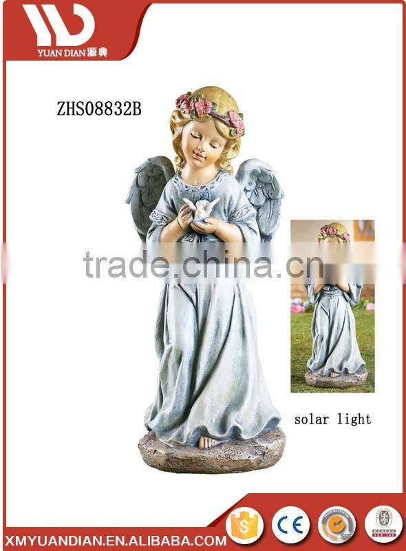 resin Solar Lighted Angel Garden Memorial