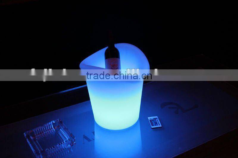 LED plastic flashing wine bucket/lighting ice bucket