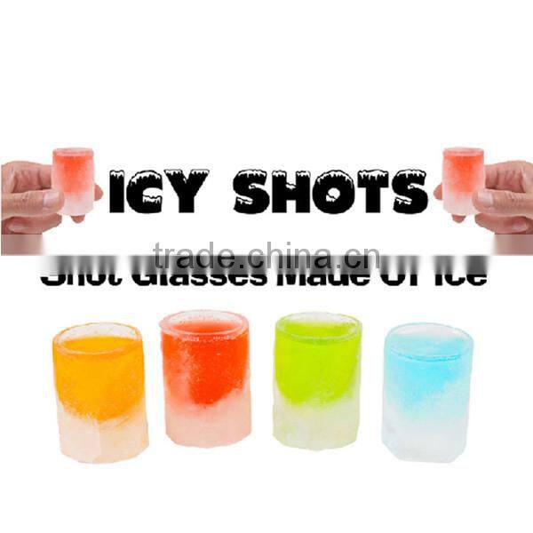 fast shipping 2014 gift packing tray Silicone Ice shot glass