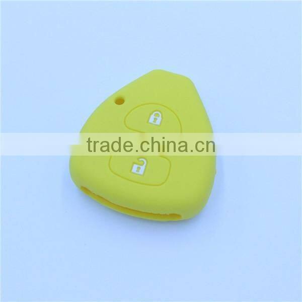 2 Button Silicone Cover Hollowed fit for TOYOTA Corolla Rav4 Yaris Remote Key Case
