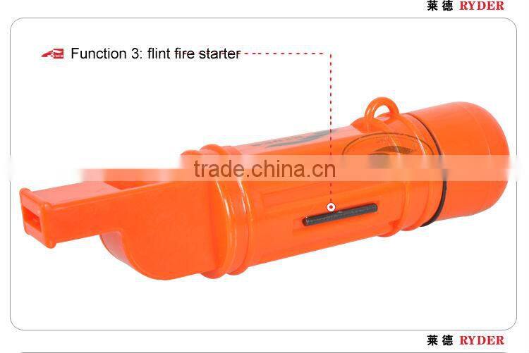 5 in 1 Orange Plastic Whistle