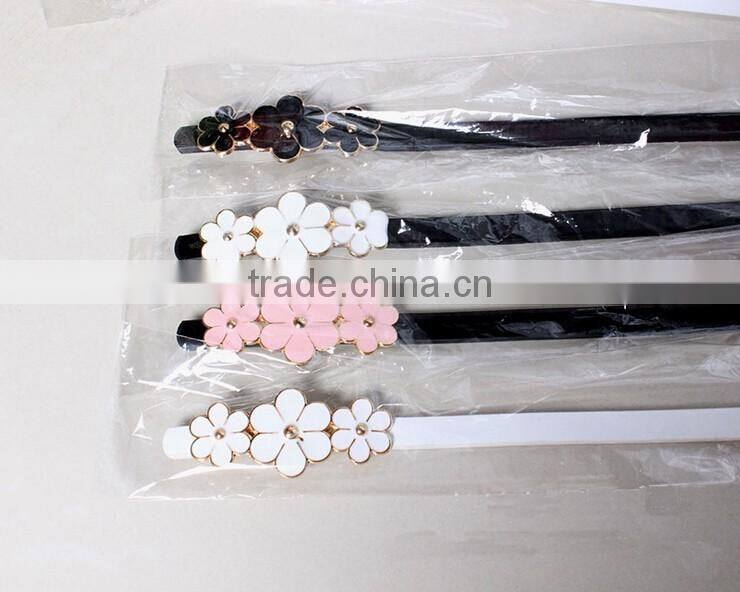 Wholesale flower pattern enamel buckle women lady PU waist belt