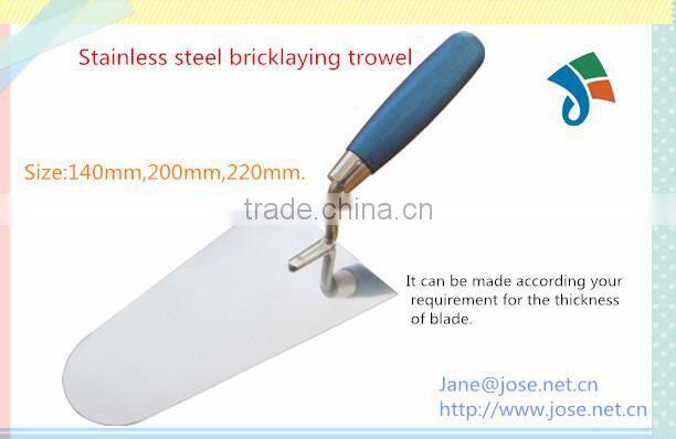 wooden handle carbon steel bricklaying trowel