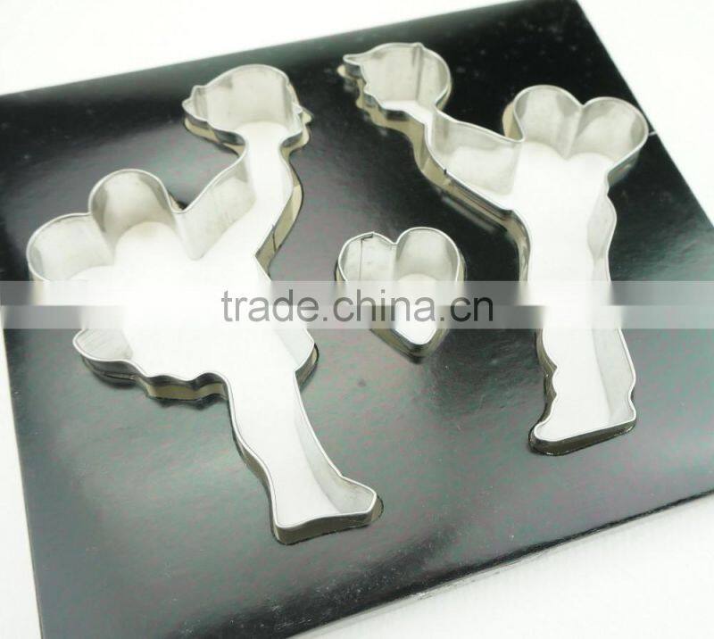 47040 wedding kissing shape stainless steel cookie cutter set