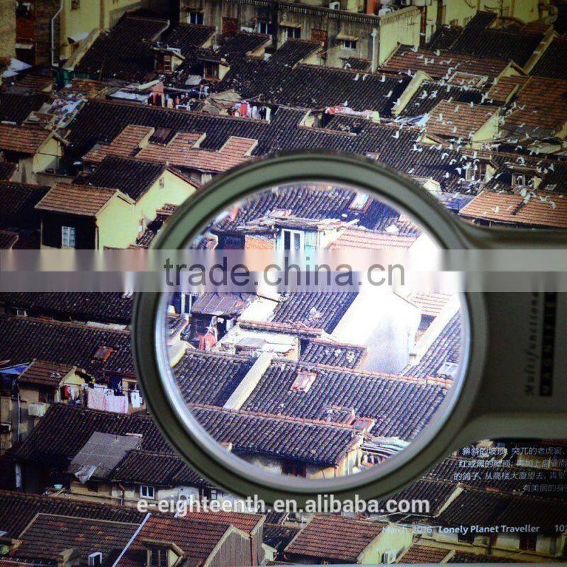 2016 new Cheap 3X Foldable Desktop Handheld Reading Magnifier With 2 LED Magnifying Glass