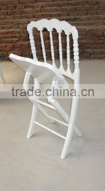 white wood banquet folding napoleon chair