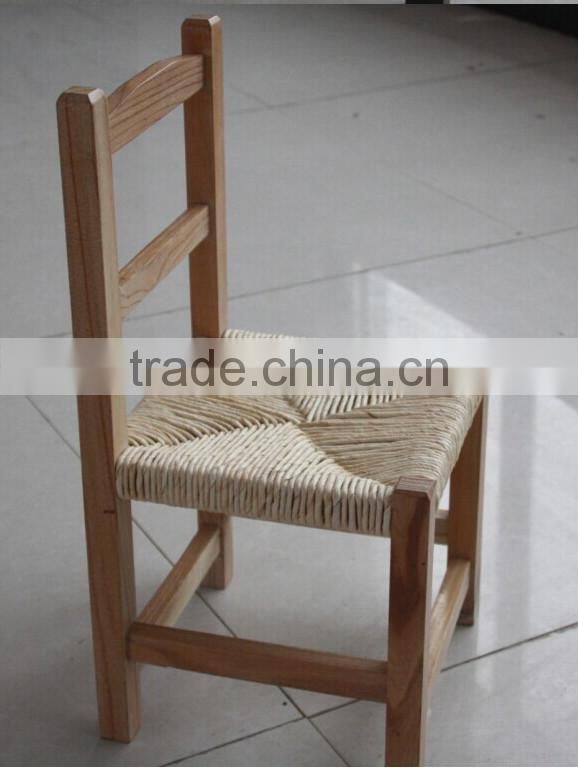 beautiful solid wood chair with ratten weave for children