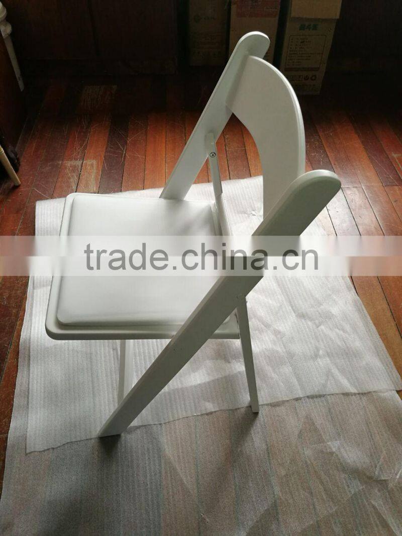 modern strong wedding white resin folding chairs for sale