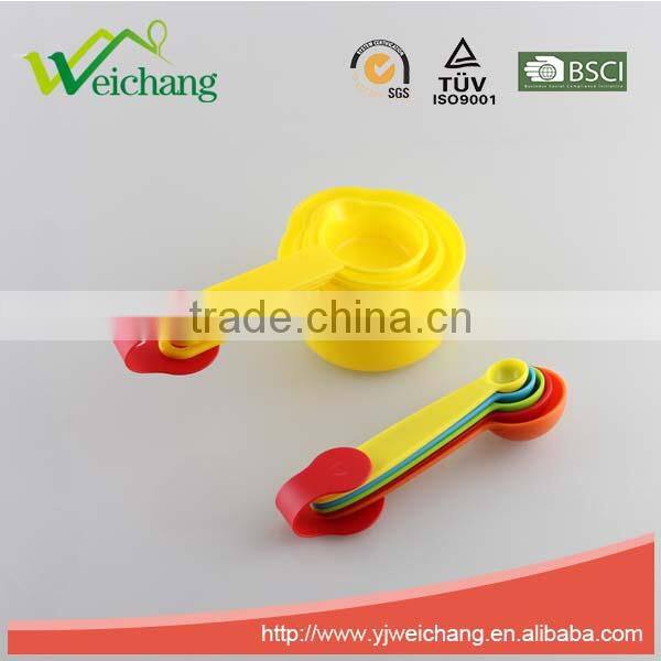 WCE192A Plastic Measuring Cups & spoon ,Any Colors, Set of 10