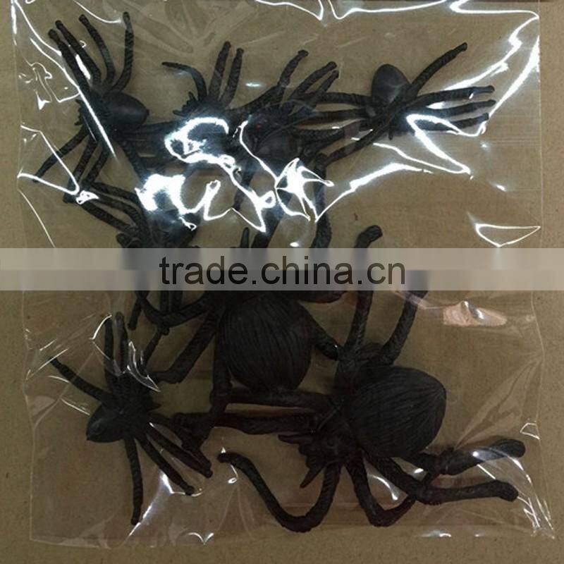 Realistic Design Black Plastic Insect Toy Halloween Big Spider