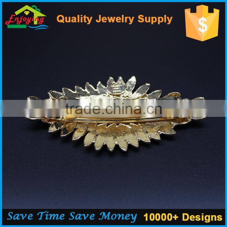 China classic style gold zinc alloy bridal hair accessories wedding hair comb