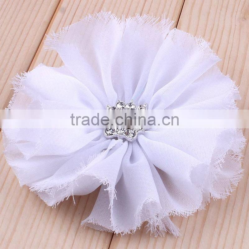 handmade shabby chiffon flower clip for kids hair accessories