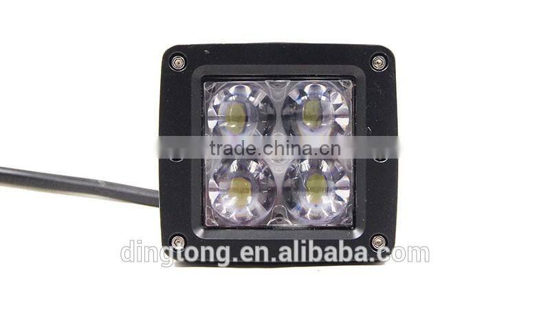 Auto led work light 4d lense ip67 10-30v square jeep off-road working lights