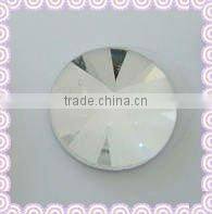 2012 new design half polished crystal mirror beads