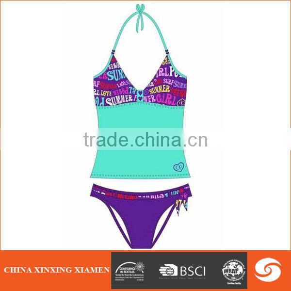 Latest design lady bikini for beach and sports 2 piece new style bikini