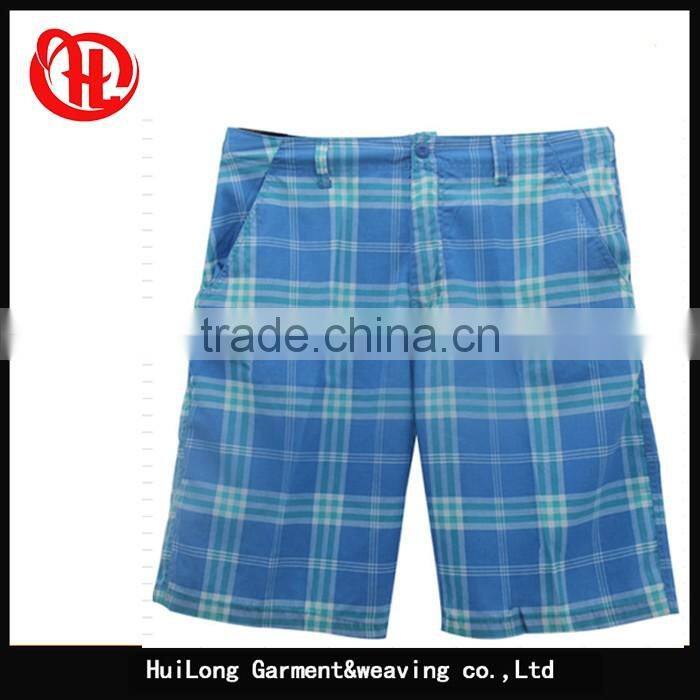 men's cheap short pants stocklots plaid printed shorts