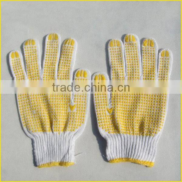 Labor hands protection construction safety rough yarn cotton gloves