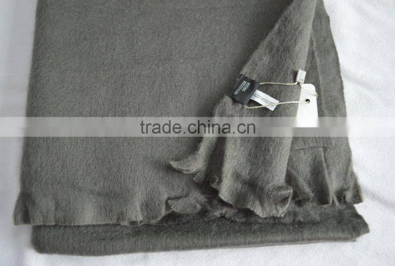 Fashion popular lady men unisex soft viscose winter solid plain fleece scarf