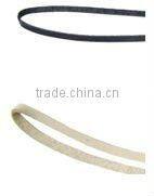Black Leather Cord, Flat leather Cord for Ethnic wears, Leather Cord for bresslate