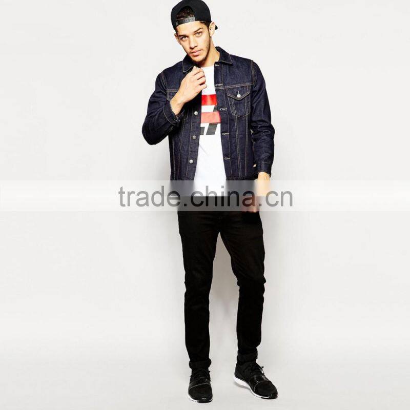 boys fancy jacket dark blue with metal button outdoor casual wear