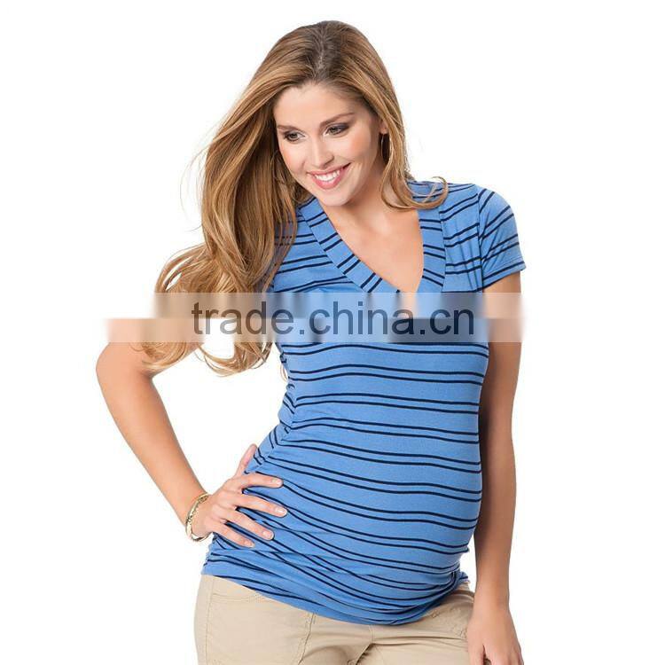 OEM plus size fashion women maternity t shirt maternity clothes cheap