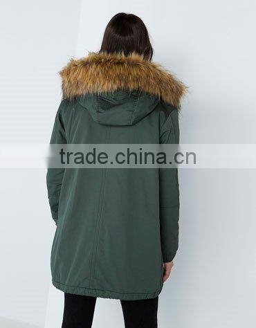 new style winter wholesale lady coat with big fur collar on h