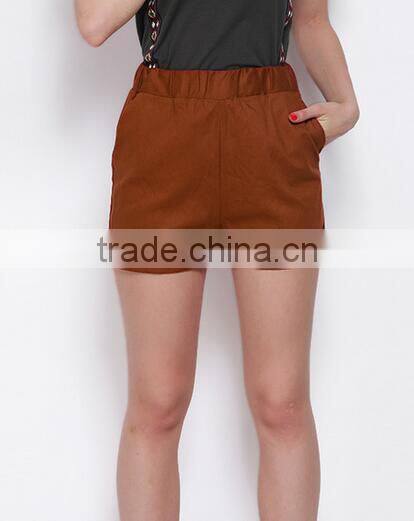 EY0586P High Waist Fashion design hem shorts for women wholesale