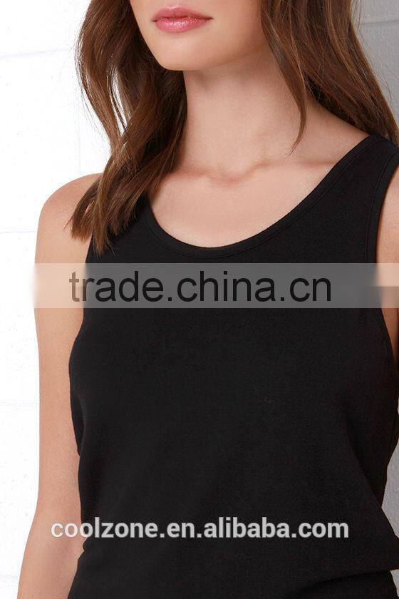 2015 new style shirt top design for women black romper