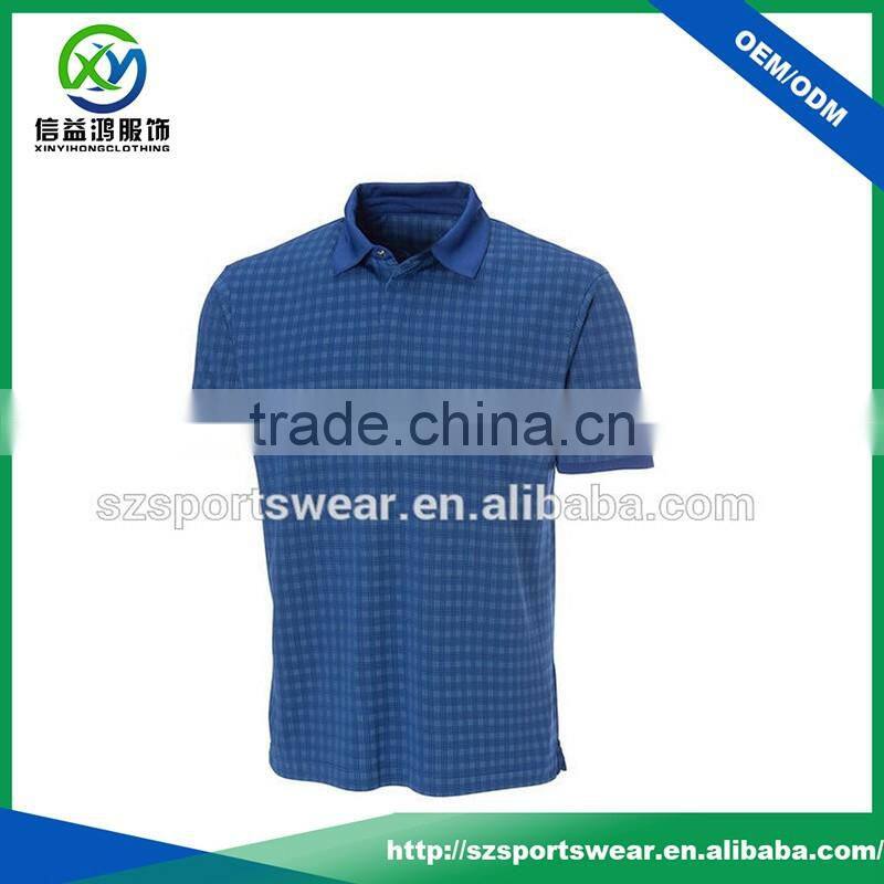 New Style Men Sublimation Grid Moisture-wicking Golf Polo Shirt Dry Fit