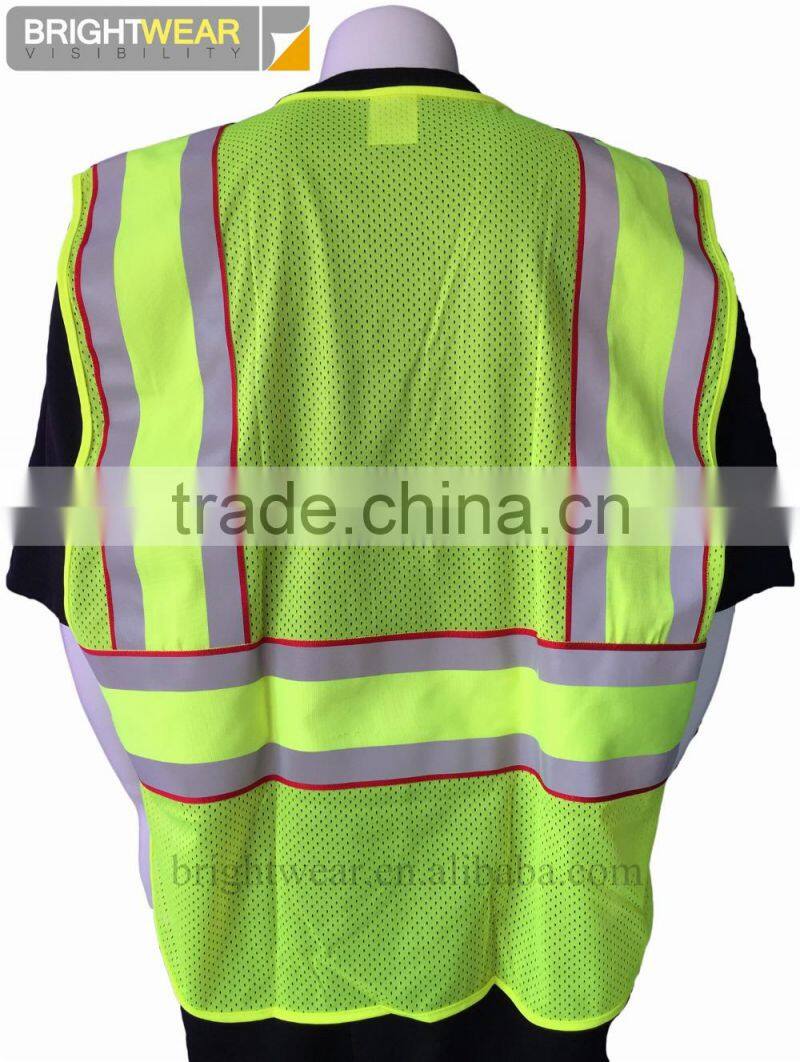ANSI 107 public 5 point breakaway style yellow high visibility vest