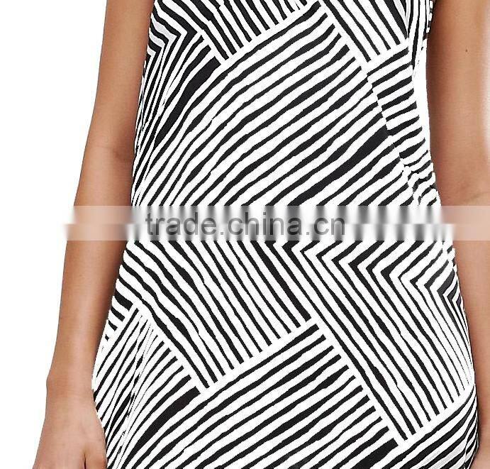 Latest Summer Sexy Women beach long dress striped satin casual fashion v-neck beach wear dress