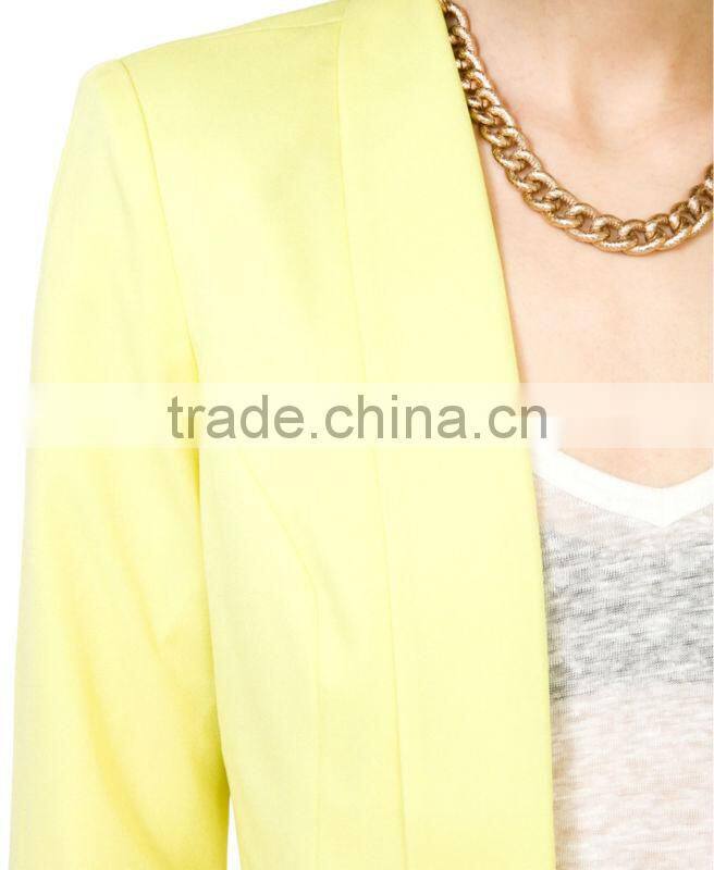 Women Neon Open Blazer