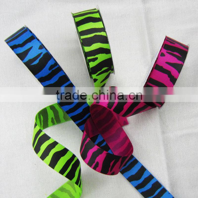 Printed logo grosgrain ribbon custom logo ribbon