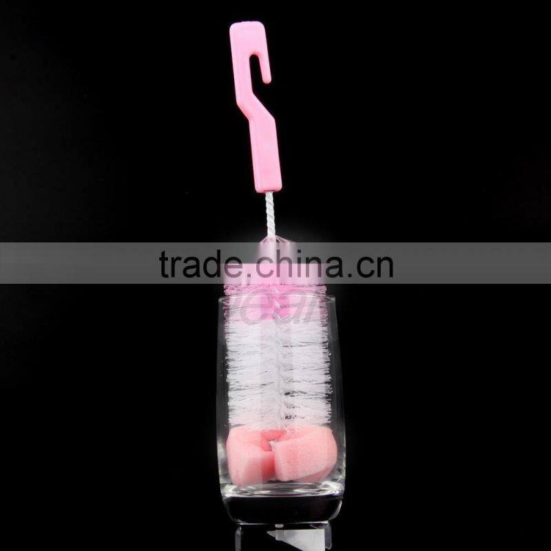New 360 Degree Rotating Spin Sponge Brush Baby Milk Feeding Bottle Nipple Cleaning Scrubber Brushes
