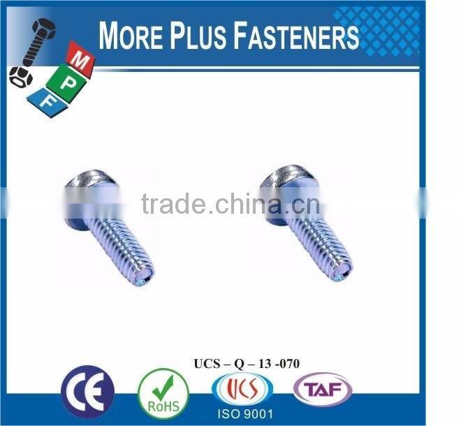 Made in Taiwan Material Carbon Steel Sliver Color Plus Tech Trilobular Type TT Thread Rolling Tapping Screws
