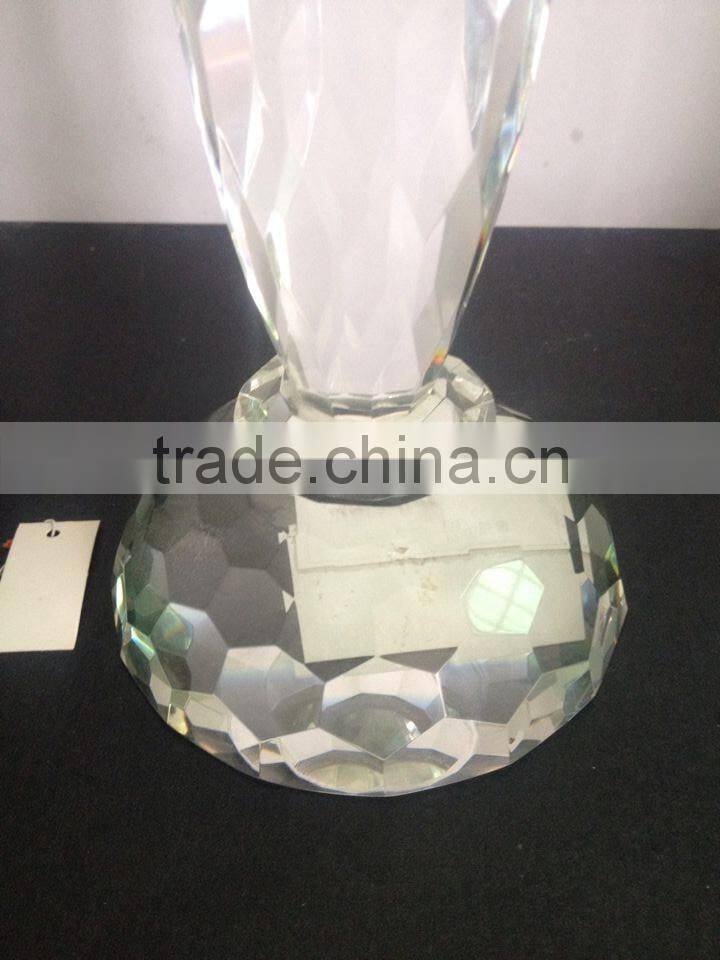 Hot Sale! Latest 34cm Multifunctional 5 Arms Crystal Candle Holder For Decoration