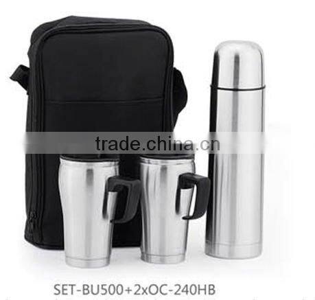 18/8 set of stainless steel vaccum flask