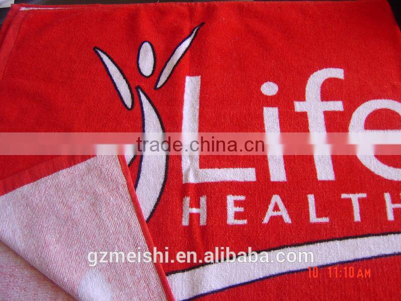 cotton Terry loop gym towel with logo